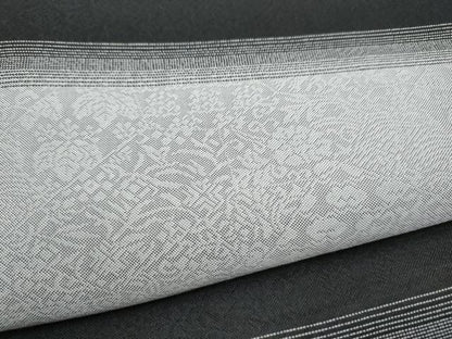 平和屋着物●両面　六通柄袋帯　霞文　金銀糸　正絹　逸品　CABN2437hy