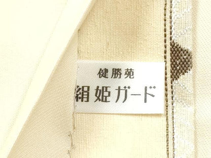 平和屋着物●六通柄袋帯　紬地　モール織　菱繋ぎ　健勝苑扱い　正絹　逸品　CABN2439hy