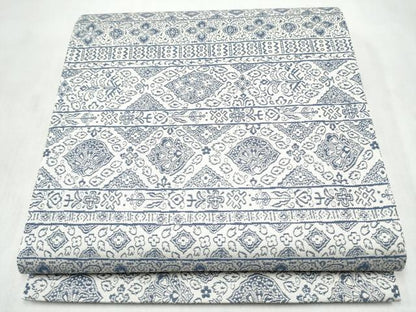 平和屋着物●六通柄袋帯　藍　横段花文　正絹　逸品　CABN2444hy