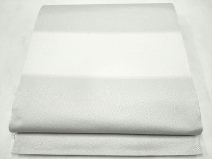 平和屋着物●六通柄袋帯　藍　横段花文　正絹　逸品　CABN2444hy