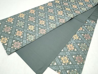 平和屋着物●西陣　浅田叡一作　六通柄袋帯　唐織　花草文　証紙付き　正絹　逸品　CABN2447hy