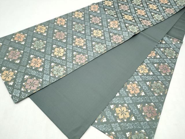 平和屋着物●西陣　浅田叡一作　六通柄袋帯　唐織　花草文　証紙付き　正絹　逸品　CABN2447hy