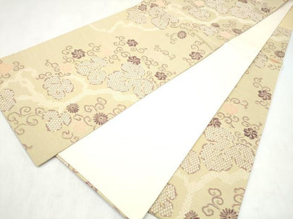 平和屋着物●六通柄袋帯　蔦の葉花文　正絹　逸品　CABN2448hy