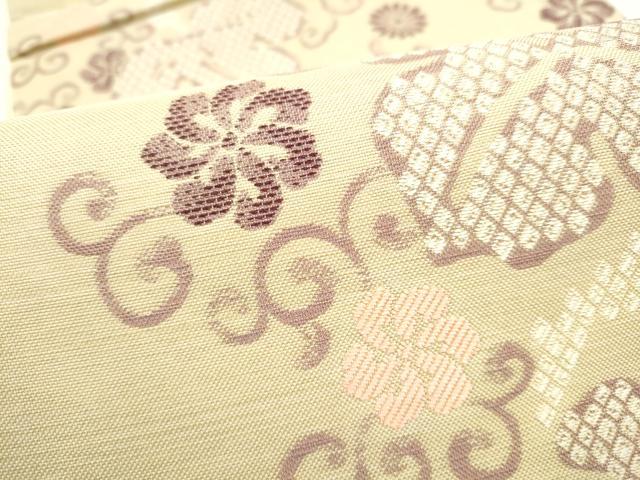 平和屋着物●六通柄袋帯　蔦の葉花文　正絹　逸品　CABN2448hy