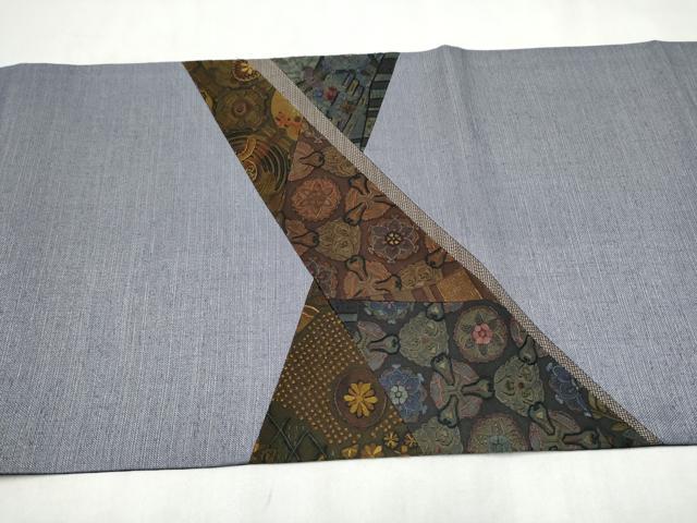 平和屋着物●中国三大刺繍　相良刺繍　総刺繍　太鼓柄袋帯　切嵌　花丸文　鈴乃屋扱い　正絹　逸品　CABN2484hy