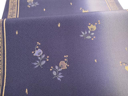 平和屋着物●全通柄袋帯　枝花文　金彩　正絹　逸品　CABN2485hy