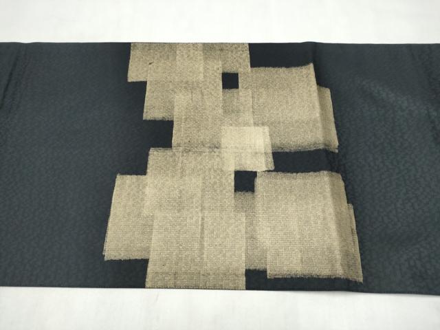 平和屋着物●太鼓柄袋帯　竹屋町刺繍　幾何学文様　正絹　逸品　CABN2486hy