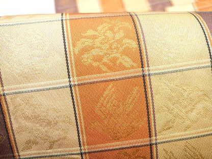 平和屋着物●全通柄袋帯　花鳥間道　金糸　正絹　逸品　CABN2492hy