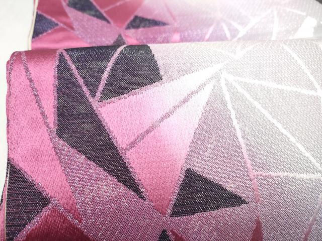 平和屋着物●全通柄袋帯　幾何学文様　正絹　逸品　CABN2505hy