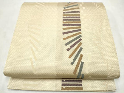 平和屋着物●全通柄袋帯　横笛　正絹　逸品　CABN2511hy