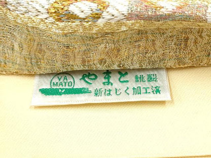 平和屋着物●六通柄袋帯　松竹梅吉祥文　金銀糸　やまと誂製　正絹　逸品　CABN2519hy