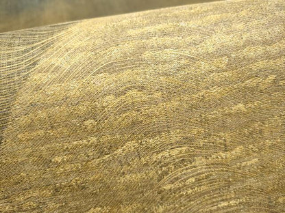 平和屋着物●名門　しょうざん　生紬　紙屋川伝承　絹漉貴　太鼓柄袋帯　霞文　金糸　正絹　逸品　CABN2524hy