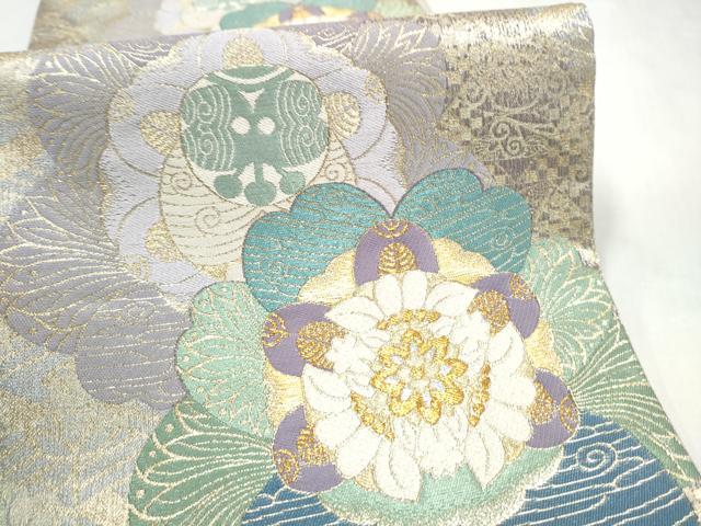 平和屋着物●六通柄袋帯　舞花文　金銀糸　正絹　逸品　CABN2542hy