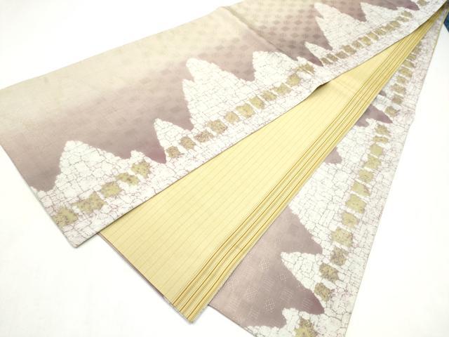平和屋着物●両面　全通柄袋帯　花倉織　霞文　正絹　逸品　CABN2559hy
