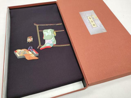 平和屋着物●太鼓柄袋帯　押絵　華浮遊　誰が袖文　鬼しぼ縮緬　共箱付き　正絹　逸品　CABN2606hy