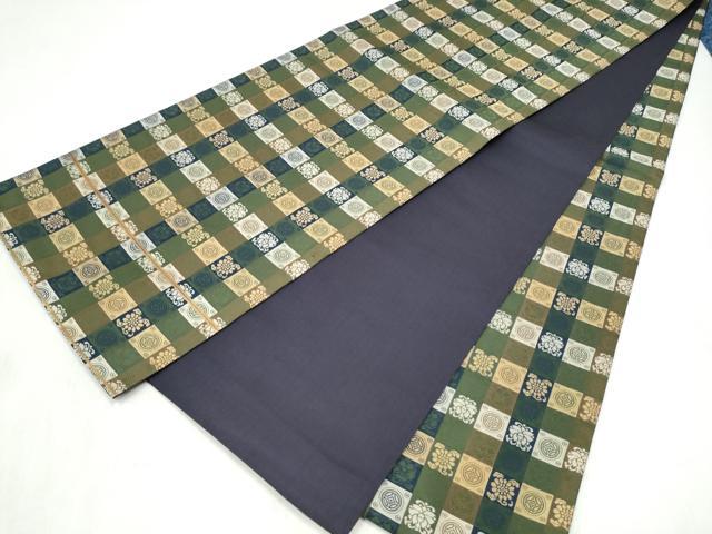 平和屋着物●全通柄袋帯　遠州七宝　正絹　逸品　CABN2673hy