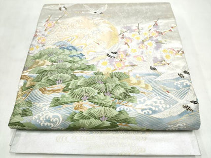 平和屋着物●本加賀友禅作家　吉村伊佐子　六通柄袋帯　十六夜月の阿波　金糸　正絹　逸品　未使用　CABN2681hy