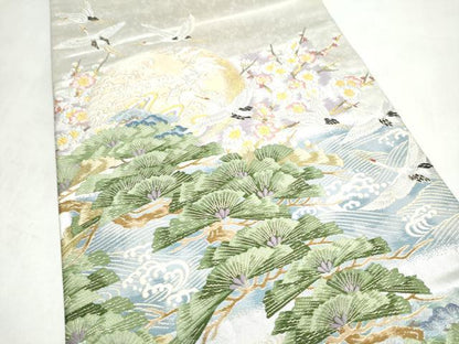 平和屋着物●本加賀友禅作家　吉村伊佐子　六通柄袋帯　十六夜月の阿波　金糸　正絹　逸品　未使用　CABN2681hy
