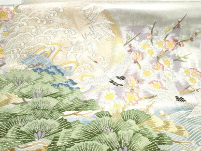 平和屋着物●本加賀友禅作家　吉村伊佐子　六通柄袋帯　十六夜月の阿波　金糸　正絹　逸品　未使用　CABN2681hy