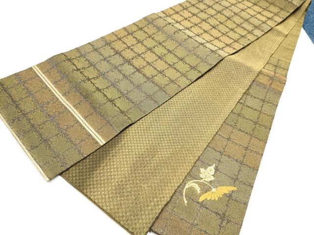 平和屋着物●創業280年　誉田屋源兵衛　太鼓柄袋帯　菊　純金　正絹　逸品　CABN2685hy