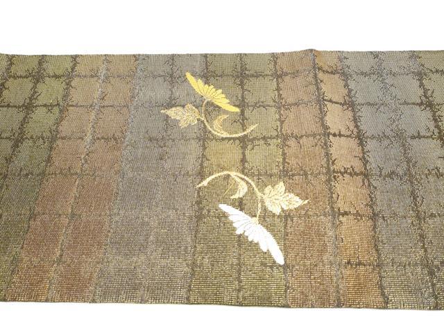 平和屋着物●創業280年　誉田屋源兵衛　太鼓柄袋帯　菊　純金　正絹　逸品　CABN2685hy