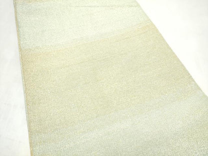 平和屋着物●桝屋高尾　(ねん金綴錦)　全通柄袋帯　段霞文　金糸　正絹　逸品　CABN2692hy