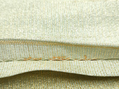 平和屋着物●桝屋高尾　(ねん金綴錦)　全通柄袋帯　段霞文　金糸　正絹　逸品　CABN2692hy