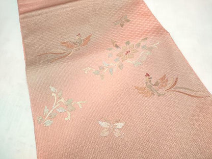 平和屋着物●太鼓柄袋帯　鳳凰花文　金銀糸　正絹　逸品　CABN2706hy