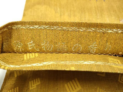 平和屋着物●両面　両方向　全通柄袋帯　源氏物語の香り　五十四帖全通奏絵図　さが美扱い　正絹　逸品　CABN2719hy