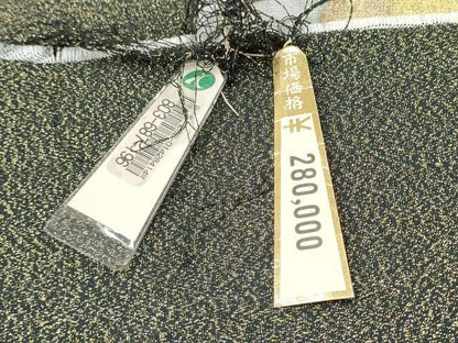 平和屋着物●爪搔き本綴れ　太鼓柄袋帯　雲重ね文　金銀糸　反端付き　上代28万　正絹　逸品　CABN2729hy