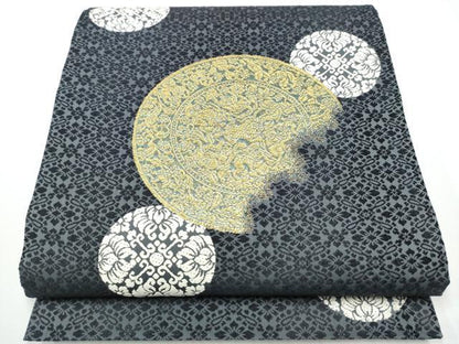 平和屋着物●山口美術織物　皇室　伊勢神宮御用　西陣織　六通柄袋帯　唐織　絵皿動物花文　金糸　正絹　逸品　CABN2747hy