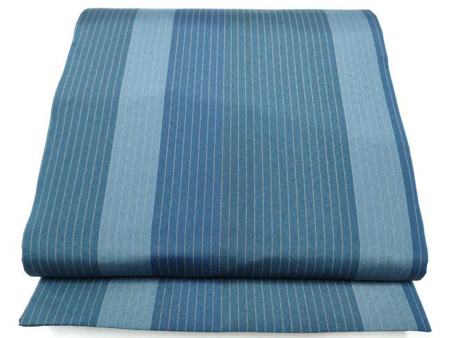 平和屋着物●両面　全通柄　京袋帯　花織　格子柄　正絹　逸品　CABN2760hy