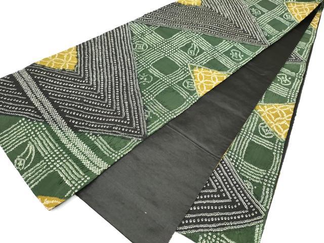 平和屋着物●全通柄　京袋帯　総絞り　宝尽くし文　正絹　逸品　CABN2766hy