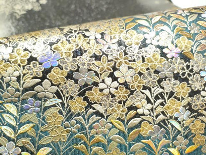 平和屋着物●玉虫金彩 加藤信和 西陣 京藝謹製 六通柄袋帯 螺旋 舞花文  金彩 共箱・証紙付き 正絹 逸品 未使用 CABN2796hy