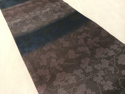平和屋着物●両面　両方向　全通柄袋帯　紬地　麻の葉文様　正絹　逸品　未使用　CABN2831vp