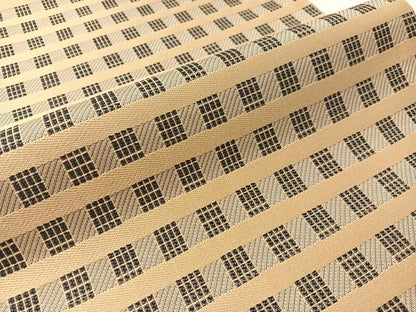 平和屋着物●両面　六通柄袋帯　格子柄　正絹　逸品　CABN2847vp