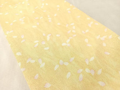 平和屋着物●六通柄袋帯　作家物　舞桜　正絹　逸品　CABN2858vp