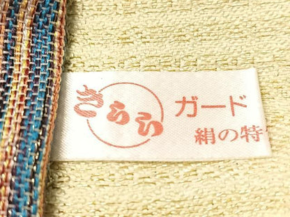 平和屋着物●太鼓柄袋帯　立波文　金糸　正絹　逸品　CABN2862vp
