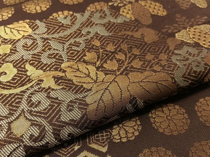 平和屋着物●桝屋高尾　六通柄　本袋帯　切嵌吉祥花文　金銀糸　正絹　逸品　CABN2889vp