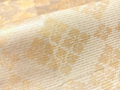 平和屋着物●善之助　着物ブランド　一期一会　全通柄袋帯　市松桐唐草文　金彩　正絹　逸品　CABN2896vp