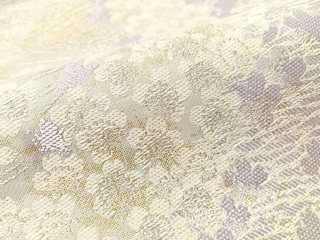 平和屋着物●六通柄袋帯　舞桜　金銀糸　正絹　逸品　CABN2911vp