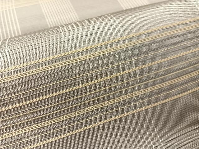 平和屋着物●両面　六通柄袋帯　市松花文　金銀糸　正絹　逸品　CABN2921vp