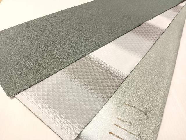 平和屋着物●友禅作家　茂野大生　両面　太鼓柄袋帯　手描き　風景文　正絹　逸品　CABN2923vp