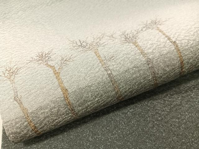 平和屋着物●友禅作家　茂野大生　両面　太鼓柄袋帯　手描き　風景文　正絹　逸品　CABN2923vp