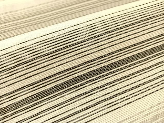 平和屋着物●両面　全通柄袋帯　枝葉文　銀通し地　正絹　逸品　CABN2931vp