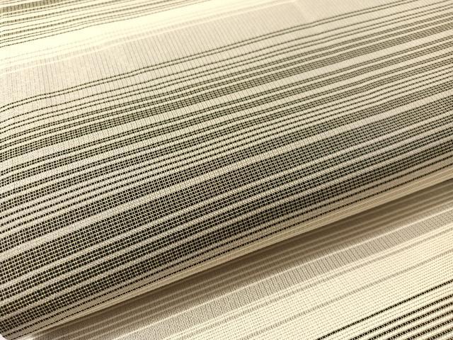 平和屋着物●両面　全通柄袋帯　枝葉文　銀通し地　正絹　逸品　CABN2931vp
