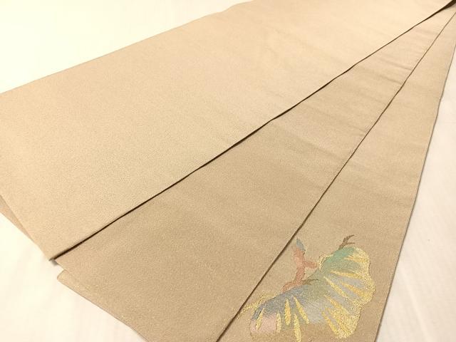 平和屋着物●爪掻き本綴れ　太鼓柄袋帯　松　金銀糸　正絹　逸品　CABN3003vp