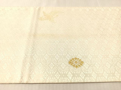 平和屋着物●六通柄袋帯　唐織　桐竹鳳凰文　金糸　正絹　逸品　CABN3013vp