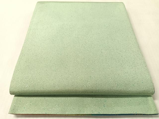平和屋着物●本場縞大島紬地　両面　全通柄袋帯　霞文　金彩　正絹　逸品　CABN3022vp
