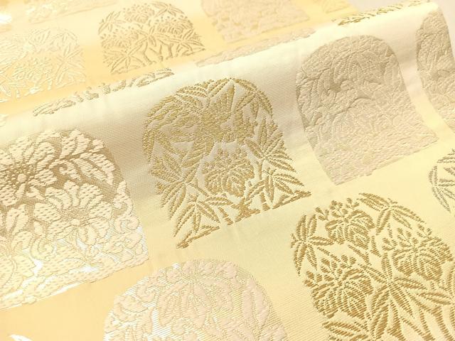 平和屋着物●六通柄袋帯　草木染　眞匠唐織　桐竹鳳凰文　金糸　正絹　逸品　CABN3034vp
